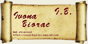 Ivona Biorac vizit kartica